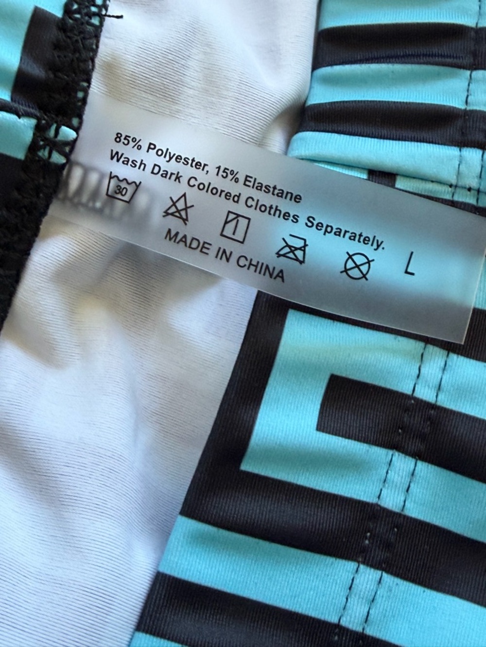 Geometric Aqua and Black 3 Piece Set - Picture 11 of 13